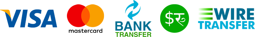 We accept various payment options including credit card, bank transfer, and wire transfer, available in both USD and NPR currencies.